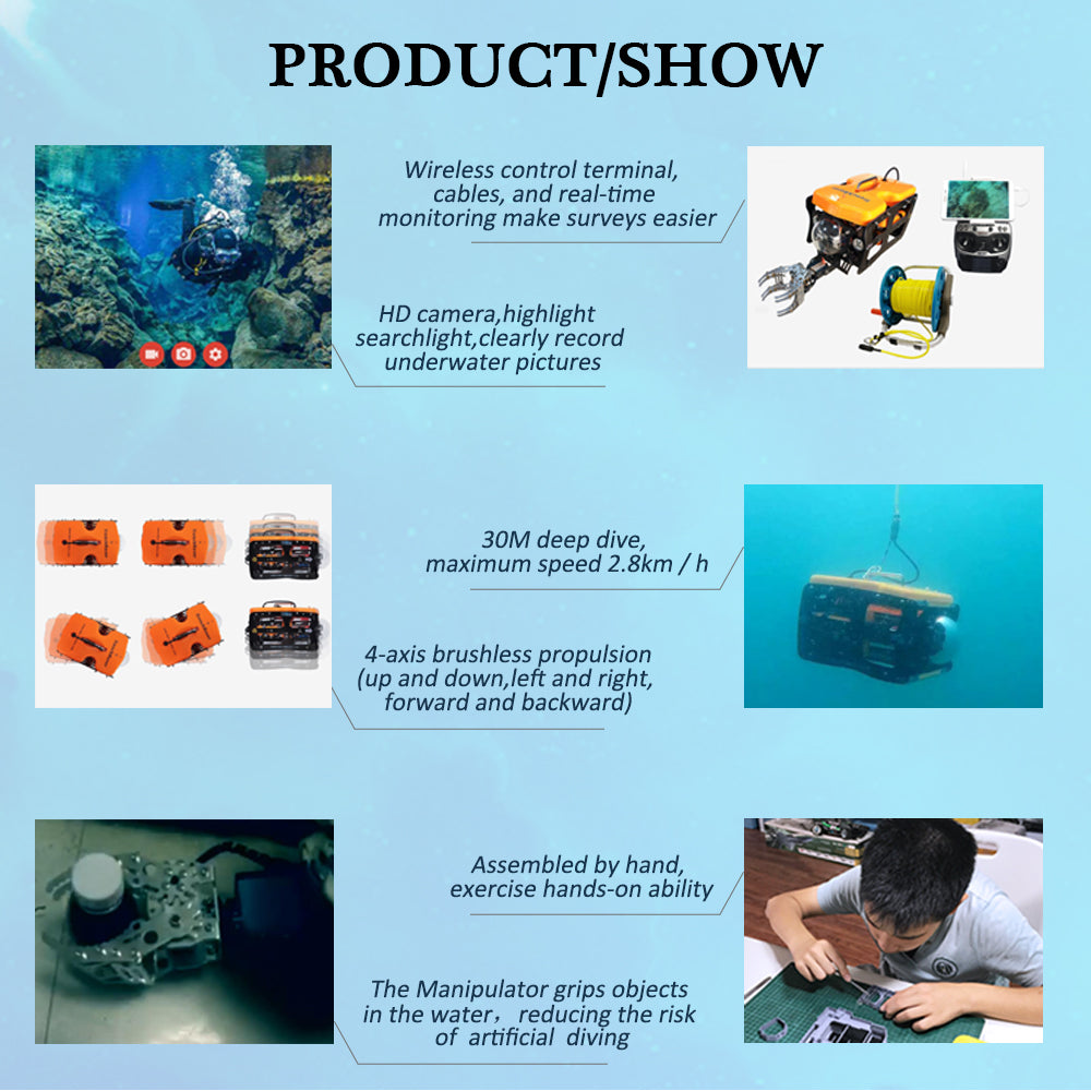 Thor Robotics Rov ThorRobotics 110 ROV Underwater Drone 4K View FPV Lite KIT DIY MAX Dep ...